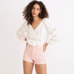 Madewell Light Pink Perfect Jean Short